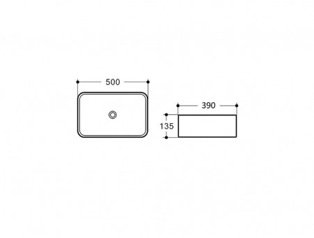 Накладная Раковина «Comforty» Прямоугольная, Черная Матовая (T-Y9378MB)