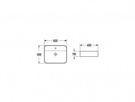 Накладная Раковина «Comforty» Прямоугольная, Белая (78574-60)