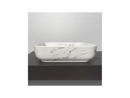 Накладная Раковина «Comforty» Прямоугольная, Матовая Мраморная (N78109MWY-2)