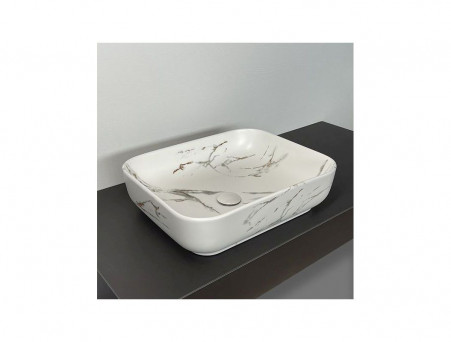 Накладная Раковина «Comforty» Прямоугольная, Матовая Мраморная (N78109MWY-2)