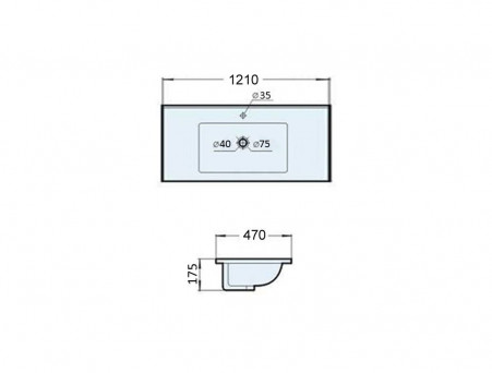 Накладная Раковина «Comforty» Прямоугольная, Белая (9120E)