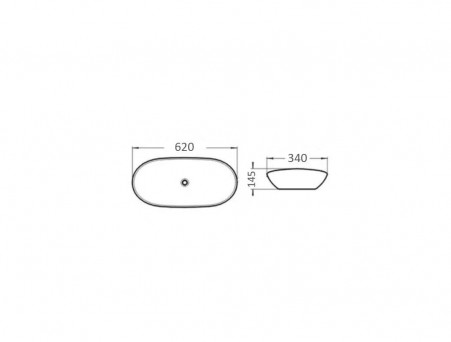 Накладная Раковина «Comforty» Овальная, Черная (7811ABW)