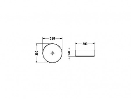 Накладная Раковина «Comforty» Круглая, Белая (112D)