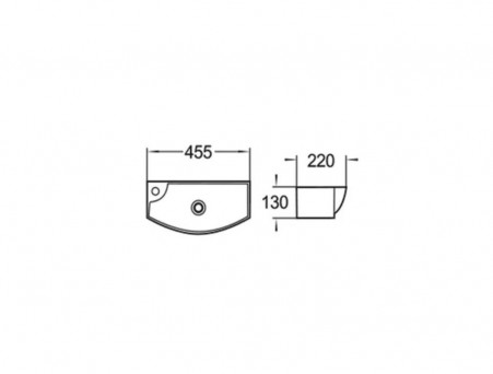 Подвесная Раковина «Comforty» Полукруглая, Белая (7946R)