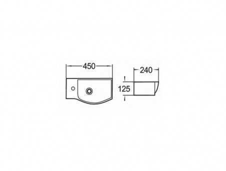 Подвесная Раковина «Comforty» Полукруглая, Белая (7947BR)
