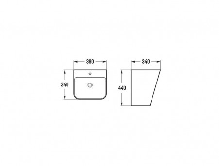 Подвесная Раковина «Comforty» Прямоугольная, Белая (500Q)