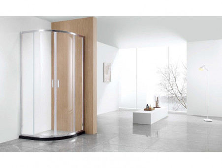 Душевой Уголок «Aquatek» Раздвижные Двери, Четверть Круга, Хром, 100x100см