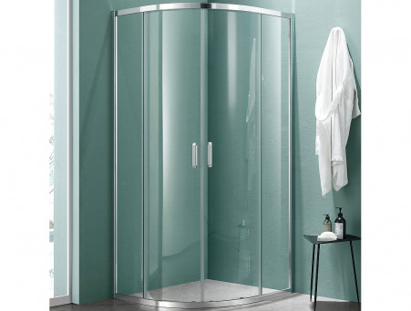 Душевой Уголок «Aquatek» Раздвижные Двери, Четверть Круга, Хром, 90x90см
