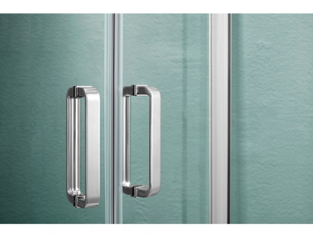 Душевой Уголок «Aquatek» Раздвижные Двери, Четверть Круга, Хром, 80x80см