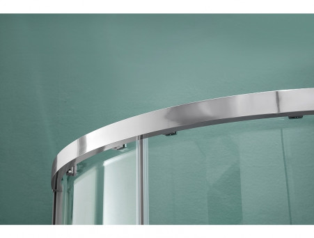 Душевой Уголок «Aquatek» Раздвижные Двери, Четверть Круга, Черный, 80x80см