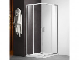 Душевой Уголок «Aquatek» Раздвижные Двери, Квадратный, Хром, 100x100см