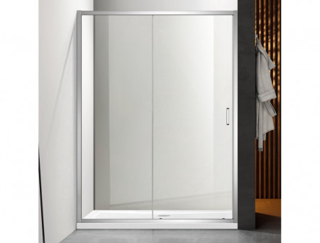 Душевая Дверь «Aquatek» Раздвижная, Двухэлементная, Хром, 100x200см