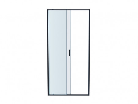 Душевая Дверь «Aquatek» Раздвижная, Двухэлементная, Черная, 120x200см