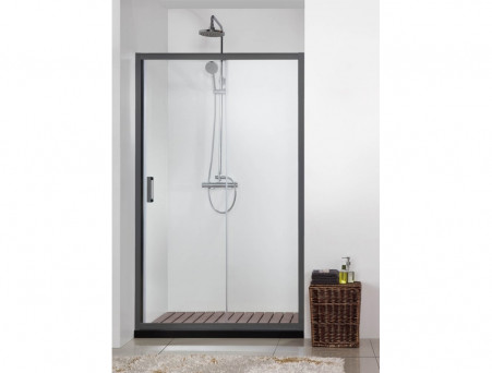 Душевая Дверь «Aquatek» Раздвижная, Двухэлементная, Черная, 120x200см