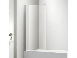 Душевая Шторка на Ванну «Aquatek» Поворотная, Двухэлементная, Хром, 100x150см