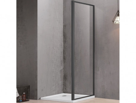 Душевая Стенка «Aquatek» для Комбинации с Дверью, Черная, 100x200см