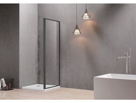 Душевая Стенка «Aquatek» для Комбинации с Дверью, Черная, 100x200см