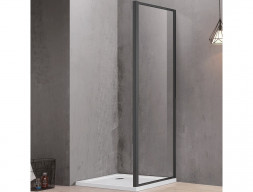 Душевая Стенка «Aquatek» для Комбинации с Дверью, Черная, 80x200см