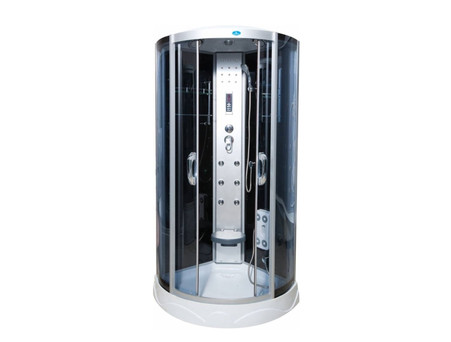 Душевая Кабина «Водный Мир» Низкий Поддон, Белый/Черный, 100x100x215см (ВМ-8315)