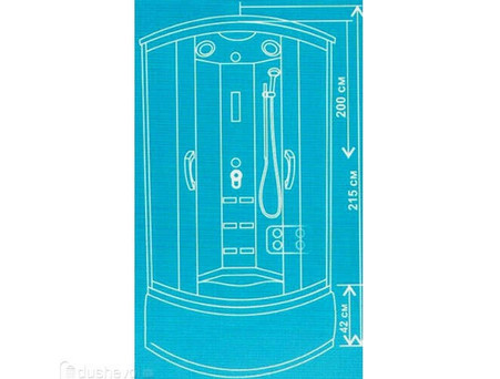 Душевая Кабина «Водный Мир» Высокий Поддон, Тонированные Стекла, 100x100x215см (ВМ-8334)