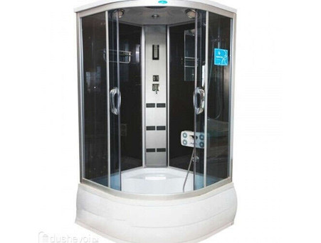 Душевая Кабина «Водный Мир» Высокий Поддон, Тонированные Стекла, 100x100x215см (ВМ-8334)