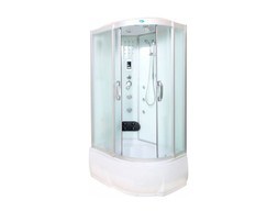 Душевая Кабина «Водный Мир» Высокий Поддон, Черный, 80x110x215см (ВМ-8801)