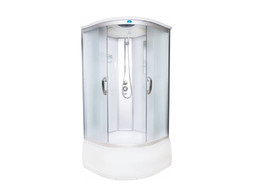 Душевая Кабина «Водный Мир» Высокий Поддон, Черный, 100x100x215см (ВМ-8811)