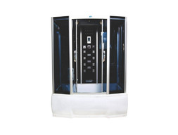 Душевая Кабина «Водный Мир» Высокий Поддон, Черный, 150x85x215см (ВМ-8828)