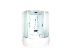 Душевая Кабина «Водный Мир» Высокий Поддон, Черный, 150x150x220 (ВМ-8851)