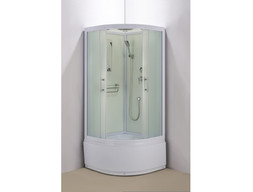 Душевая Кабина «Водный Мир» Угловая, Стеклянная Крыша, Полка, 100x100см (ВМ3004)