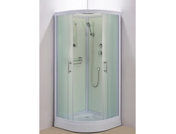 Душевая Кабина «Водный Мир» Угловая, Стеклянная Крыша, Полка, 100x100см (ВМ3005)