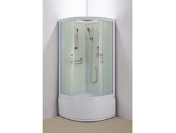 Душевая Кабина «Водный Мир» Угловая, Стеклянная Крыша, Полка, 100x100см (ВМ3014)