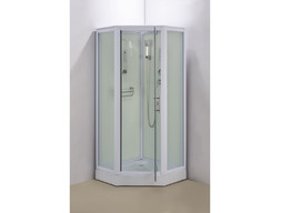 Душевая Кабина «Водный Мир» Угловая, Стеклянная Крыша, Полка, 100x100см (ВМ3017)