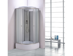 Душевая Кабина «Водный Мир» Низкий Поддон, Матовые Стекла, Хром, 100x100см (ВМ525)