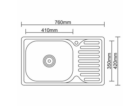 Мойка для Кухни «Accoona» Глянец, Прямоугольная, 42x76 (AB4276)