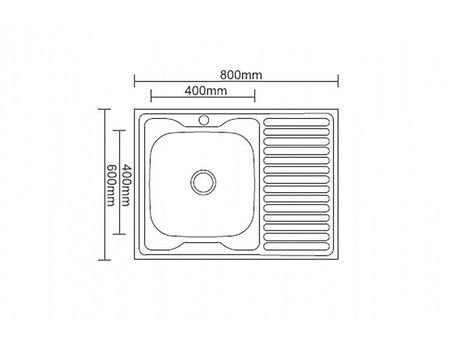 Мойка для Кухни «Accoona» Глянец, Прямоугольная, 60x80 (AB6080-R)