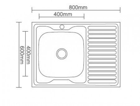 Мойка для Кухни «Accoona» Глянец, Прямоугольная, 60x80 (AB6080-L)