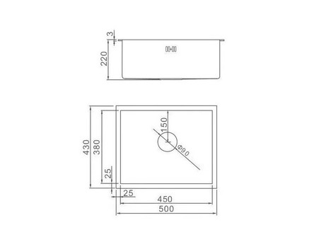 Мойка для Кухни «Aflorn» Premium, Золотой Сатин, Прямоугольная, 50x43x22 (AF95043W)