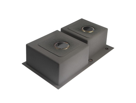 Мойка для Кухни «Aflorn» Premium, 2 Чаши, Графит, Прямоугольная, 78x43x22 (AF97843F-D)