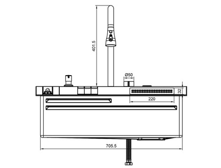 Мойка «ПРОФСАН» Многофункциональная, Графит, 75х46х20см (PSM-9952GR)