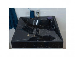 Раковина над Стиральной Машиной «Marko» Твист 60, Черный Мрамор (52315002)