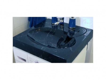 Раковина над Стиральной Машиной «Marko» Мэй 60, Черный Мрамор (52266002)