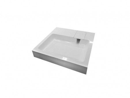 Раковина над Стиральной Машиной «Marko» Стандарт 60, Белый Мрамор (5227600-1)