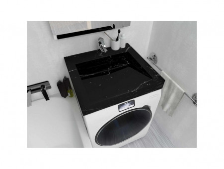 Раковина над Стиральной Машиной «Marko» Блюз 60, Черный Мрамор (5031600-2)