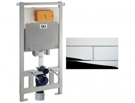 Инсталляция «Oli» 80 Eco Mechanic, Кнопка Slim Хром Глянец (886914SlOO)