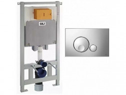 Инсталляция «Oli» 120 Eco Mechanic, Кнопка Globe Хром Глянец (879236mGL00)