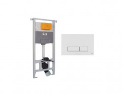 Инсталляция «Oli» 120 Eco Mechanic, Кнопка Narrow OLIpure Белая (773708)