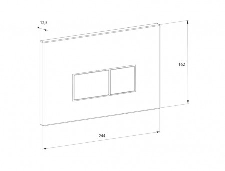 Клавиша Механическая «D&K» Rhein Двойная, Матовая Хром (DB1499002)