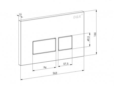 Клавиша Механическая «D&K» Berlin Двойная, Хром (DB1439001)