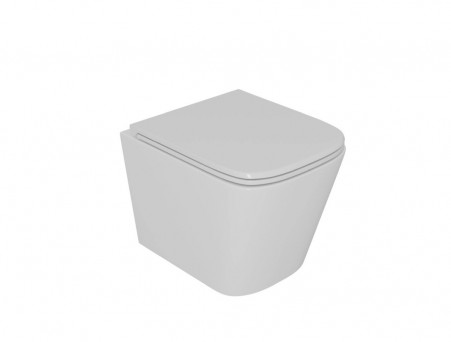 Унитаз Подвесной «D&K» Berlin, Безободковый, Сиденье Микролифт, Белый (DT1436516)